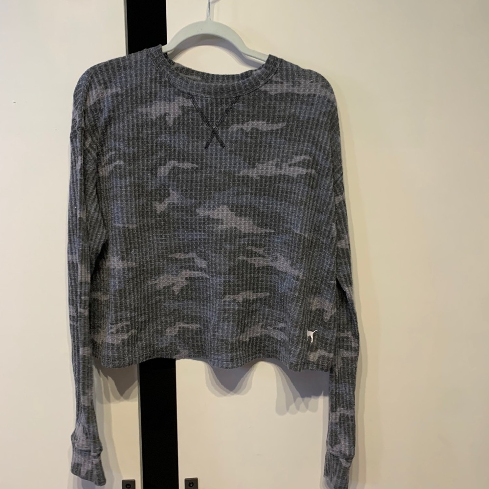 PINK long sleeve camo top